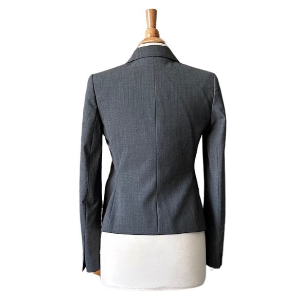 Ann Klein Grey One Button Preppy Wool Blend Dressy ZZ - Picture 2 of 13